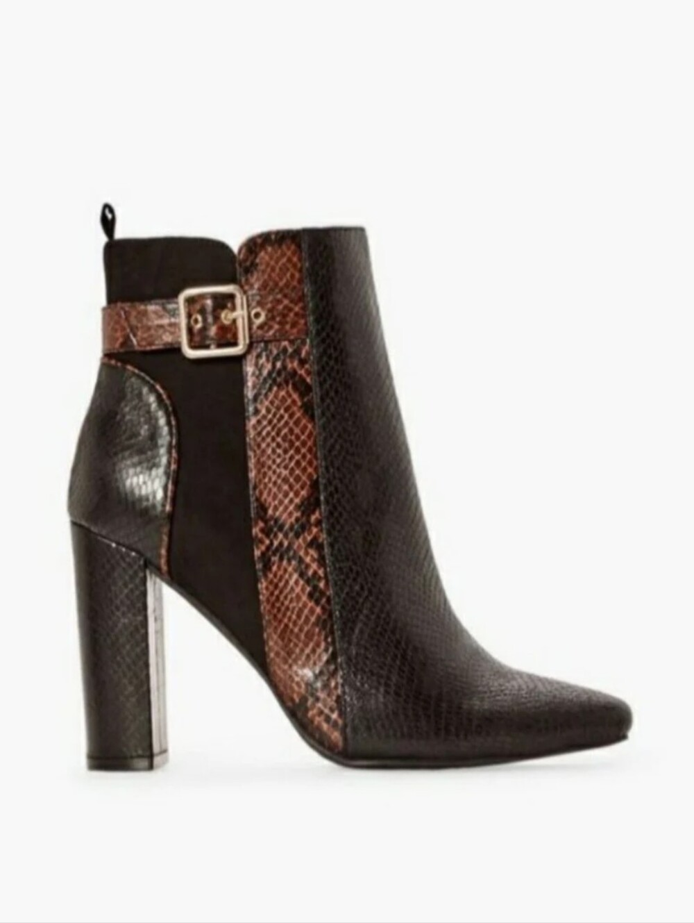 NIB Linette Color Block Booties Black Multi 8.5 - Picture 3 of 7